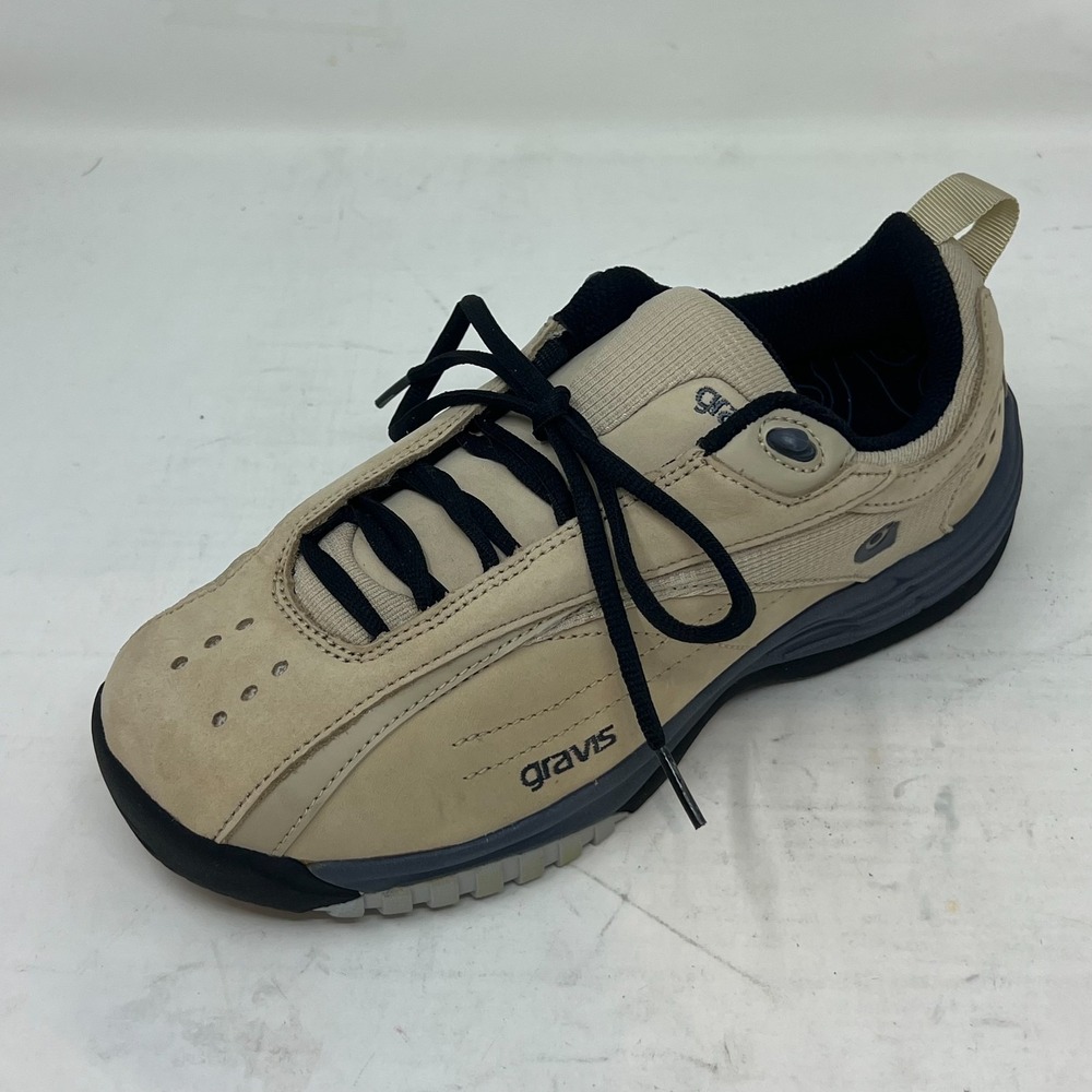 Gravis Nineteen Sneakers Men's 8.5 Tan Suede Black Laces Skate Style VTG NIB - Picture 2 of 15